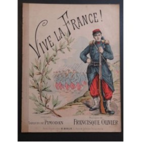 OLIVIER Francisque Vive la France Chant Piano XIXe