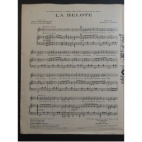 YVAIN Maurice La Belote Chant Piano 1924