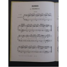 WANHALL Rondo Piano 4 Mains ca1870
