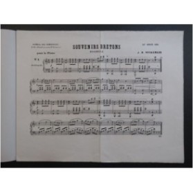 WEKERLIN J. B. Souvenir Breton Quadrille Piano 1884