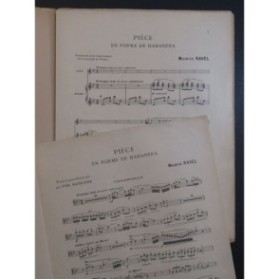 RAVEL Maurice Pièce en Forme de Habanera Piano Violoncelle 1946