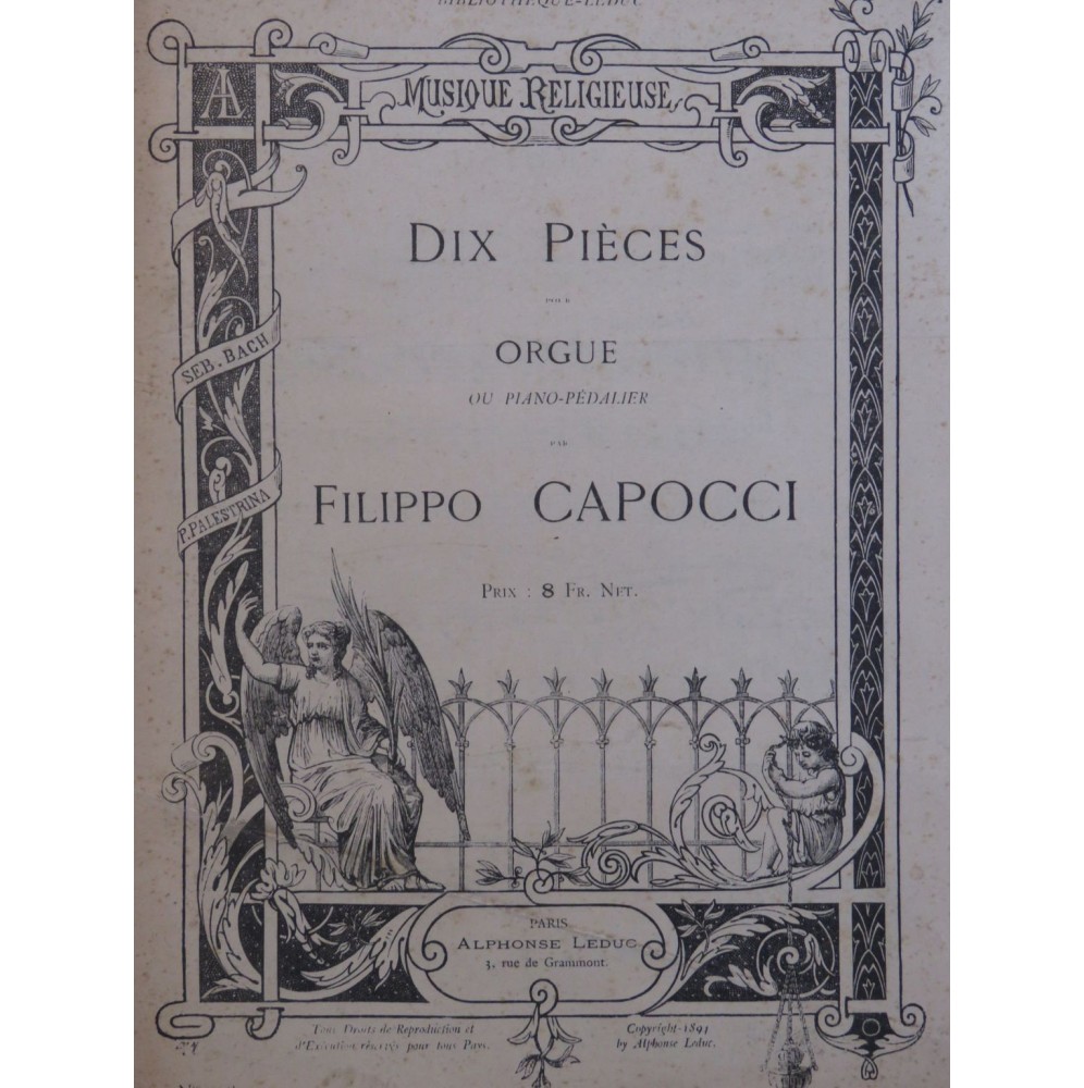 CAPOCCI Filippo Dix Pièces Pour Orgue ca1895
