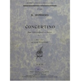 ROMBERG B. Concertino Violoncelle Piano 1926