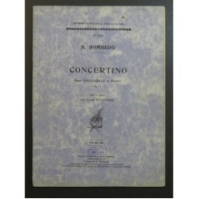 ROMBERG B. Concertino Violoncelle Piano 1926