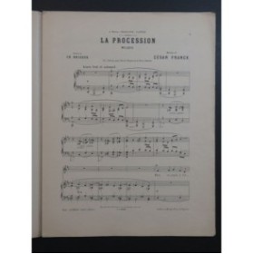 FRANCK César La Procession Chant Piano