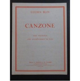 BLIN Lucien Canzone Violoncelle Piano 1967
