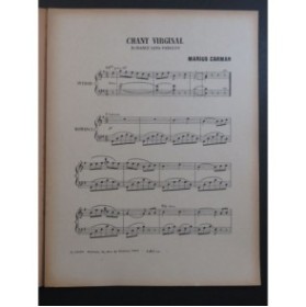 CARMAN Marius Chant Virginal Piano 1905