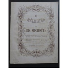 MICHOTTE Ed. Le Chant du Pêcheur Chant Piano XIXe siècle