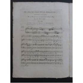 PILLORE Ed. Le Jeune Page et la Fillette Chant Piano ca1820