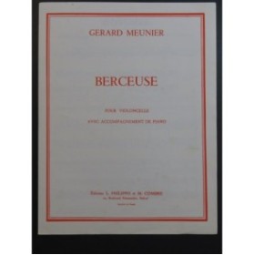 MEUNIER Gérard Berceuse Violoncelle Piano 1971