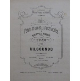 GOUNOD Charles La Nacelle Piano 4 Mains ca1870