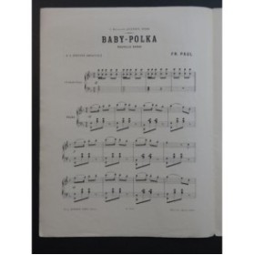 PAUL François Baby-Polka Piano Danse 1900