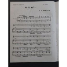 WEKERLIN J. B. Voici Noël Chant Piano XIXe