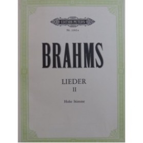 BRAHMS Johannes Lieder Band II Piano Chant