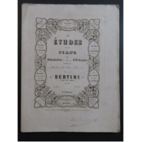 BERTINI Henri 25 Etudes op 32 2e Livre Piano ca1845