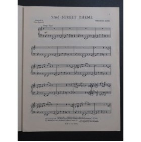 MONK Thelonius 52nd Street Theme Piano
