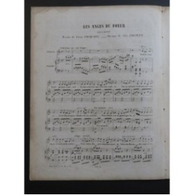 COUPLET Jules Les Anges du Foyer Chant Piano ca1850