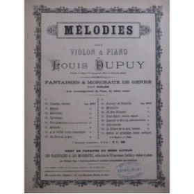 DUPUY Louis Menuet Violon Piano