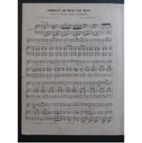 LHUILLIER Edmond Comment on mène son mari Chant Piano ca1850