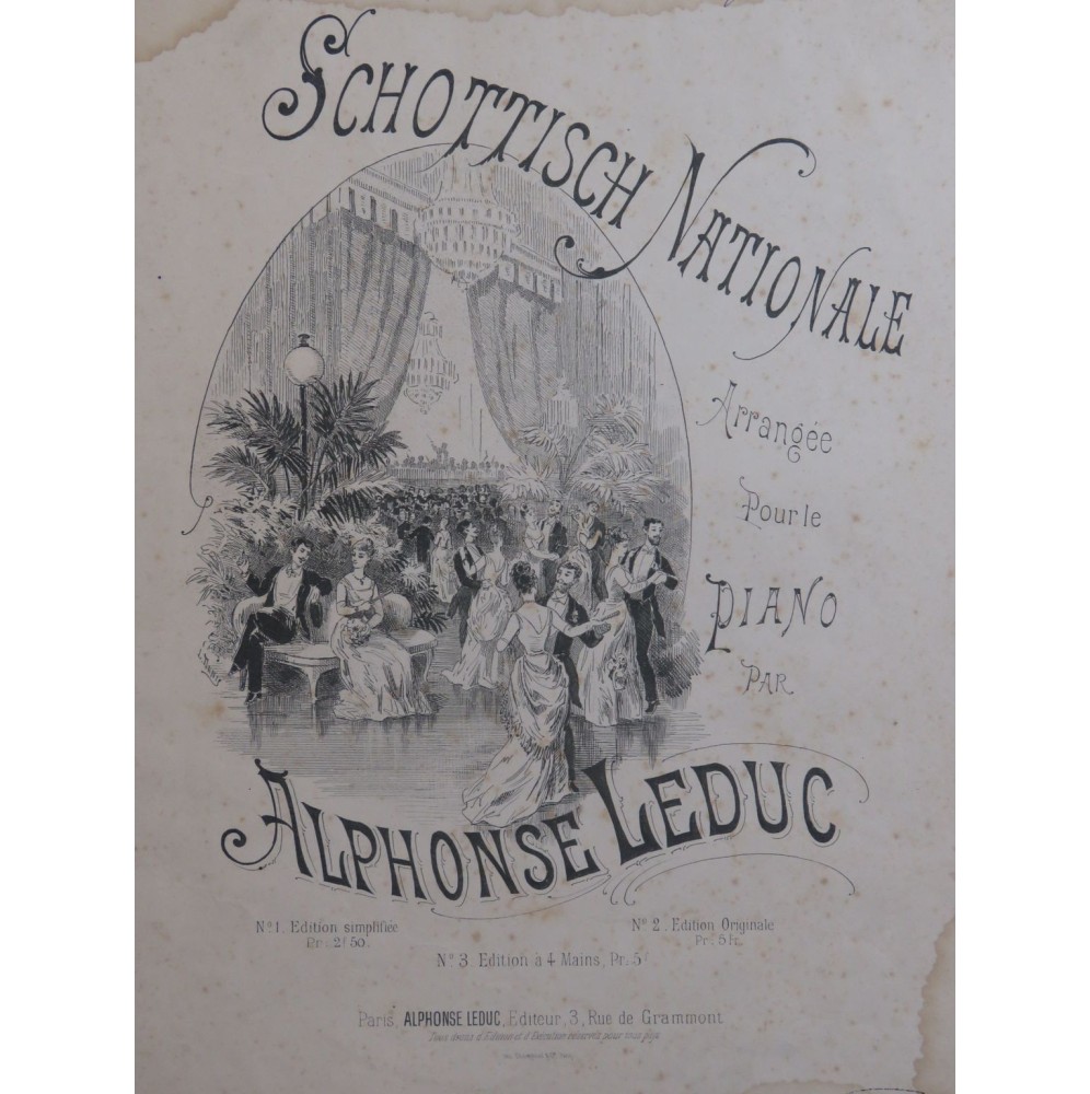 LEDUC Alphonse Schottisch Nationale Piano ca1855