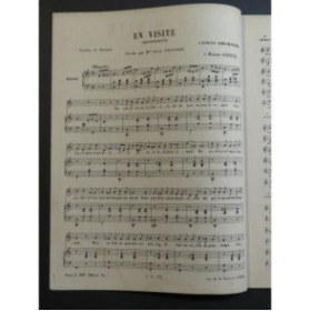 LHUILLIER Edmond En Visite Chant Piano ca1850