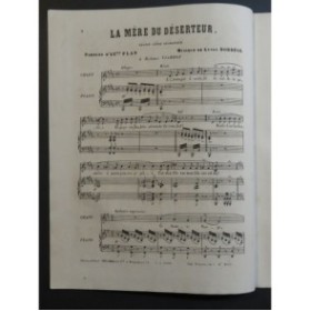 BORDÈSE Luigi La Mère du Déserteur Chant Piano ca1870