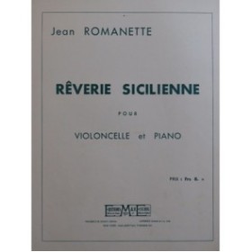 ROMANETTE Jean Rêverie Sicilienne Violoncelle Piano