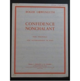LŒWENGUTH Roger Confidence Nonchalant Violoncelle Piano 1967