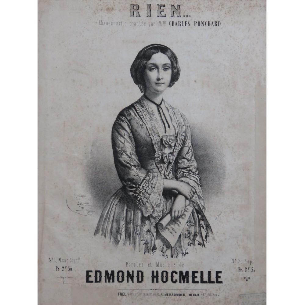 HOCMELLE Edmond Rien Chant Piano ca1850