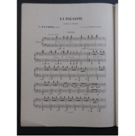 LYSBERG Ch. B. La Baladine op 51 Piano 4 Mains ca1858