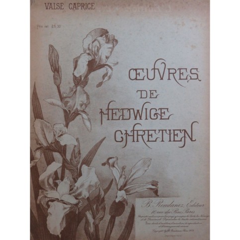 CHRÉTIEN Edwige Valse-Caprice Piano 1902