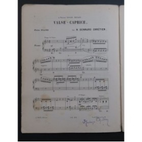 CHRÉTIEN Edwige Valse-Caprice Piano 1902
