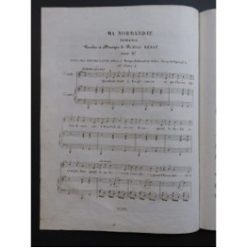 BÉRAT Frédéric Ma Normandie Chant Piano ca1840