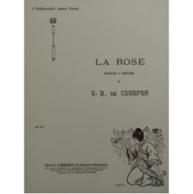 DE COURPON S. B. La Rose Chant Piano 1914