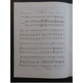 MASINI F. Deux Anges Gardiens Manuscrit Chant Piano ca1850