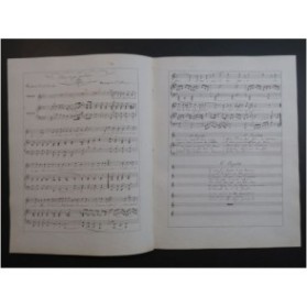MASINI F. Deux Anges Gardiens Manuscrit Chant Piano ca1850