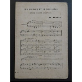 MOREAU W. Les Coucous et le Rossignol Chant Harmonium XIXe