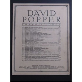 POPPER David Hohe Schule des Violoncellspiels Heft 2 Violoncelle 1902