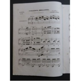 HÜNTEN François Variations Brillantes Roberto d'Evreux Piano ca1842