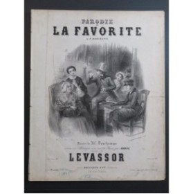 HERVÉ Parodie de La Favorite F. Donizetti Chant Piano ca1854