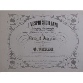 VERDI Giuseppe I Vespri Siciliani No 18 Piano ca1855