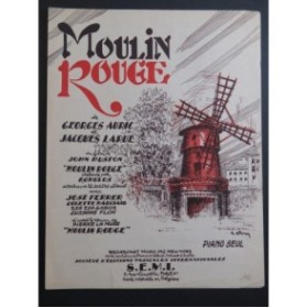 AURIC Georges LARUE Jacques Moulin Rouge Piano seul 1953