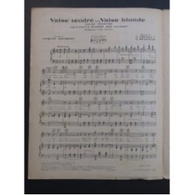 GROTHE F. MELICHAR A. Valse Tendre...Valse Blonde Chant Piano 1944