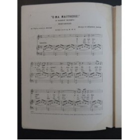 DAVID Félicien Ô Ma Maitresse Barcarolle Chant Piano ca1870