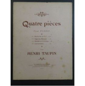 TAUPIN Henri Caprice-Menuet Piano
