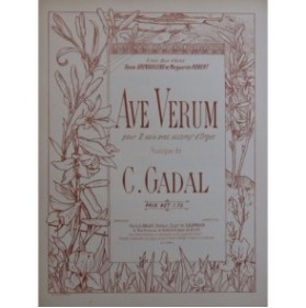 GADAL C. Ave Verum Chant Orgue