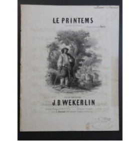 WEKERLIN J. B. Le Printemps Chant Piano ca1845