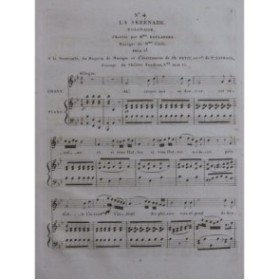 GAIL Sophie La Sérénade Chant Piano ca1830