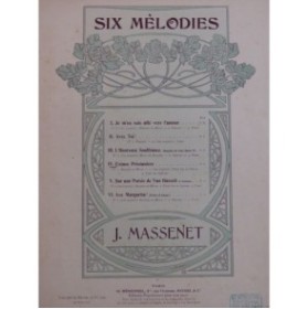 MASSENET Jules Extase Printanière Chant Piano 1902