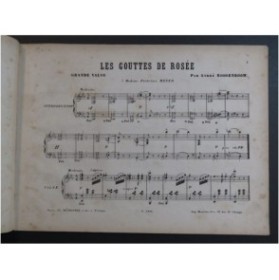 ROOSENBOOM A. Les Gouttes de Rosée Piano ca1870
